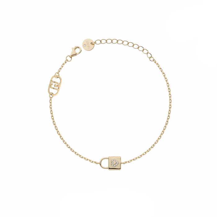 Bracciale Donna Liu Jo Argento 925 Dorato Lucchetto ALJ339