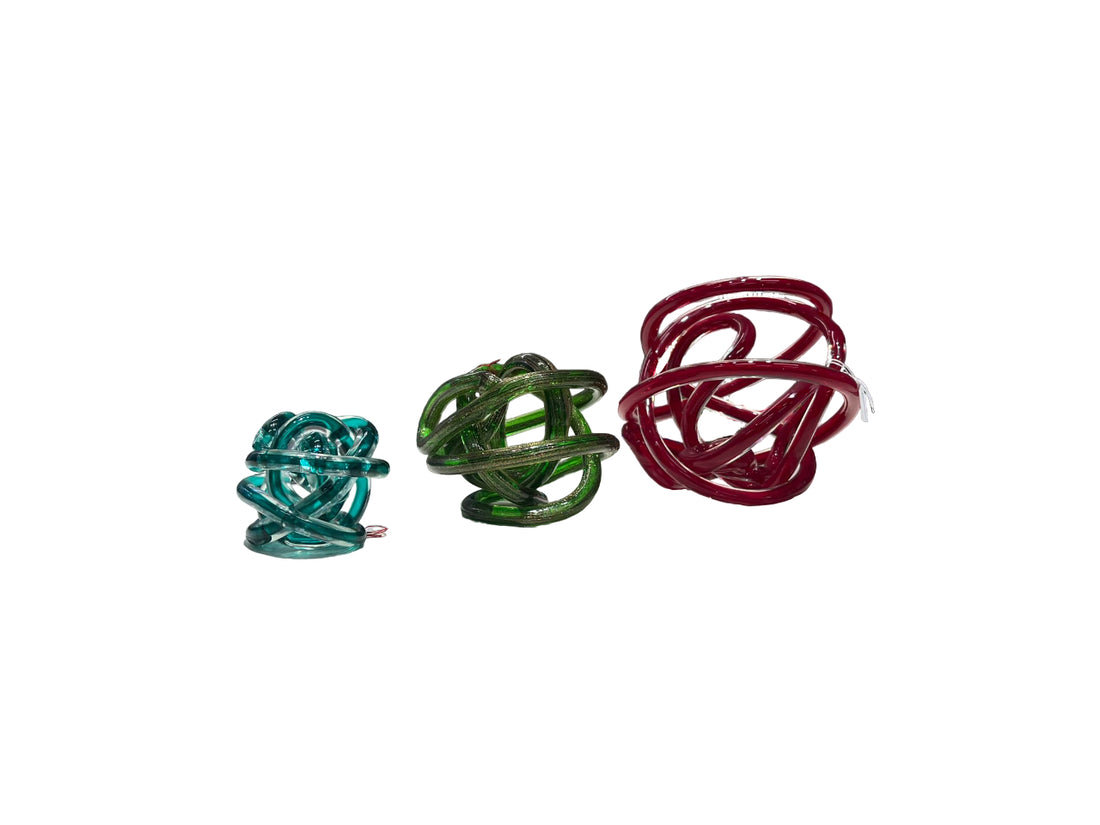 Scultura Cristallo Onlylux Nodo Dell'Amore Verde 8 cm OL01646