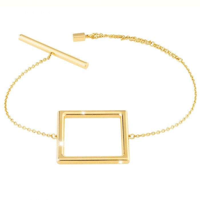 Bracciale Donna Rebecca Ludi Bronzo Placcato Oro Quadrato BLUBBO01