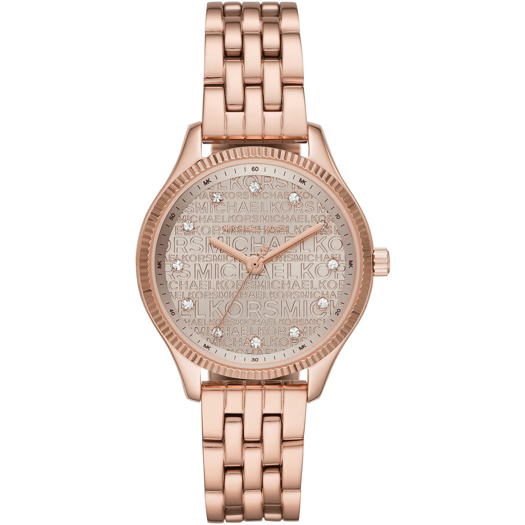 Orologio Donna Michael Kors Quarzo Solo Tempo Acciaio Rosè Zirconi