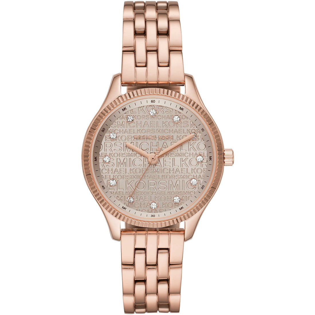 Orologio Donna Michael Kors Quarzo Solo Tempo Acciaio Rosè Zirconi