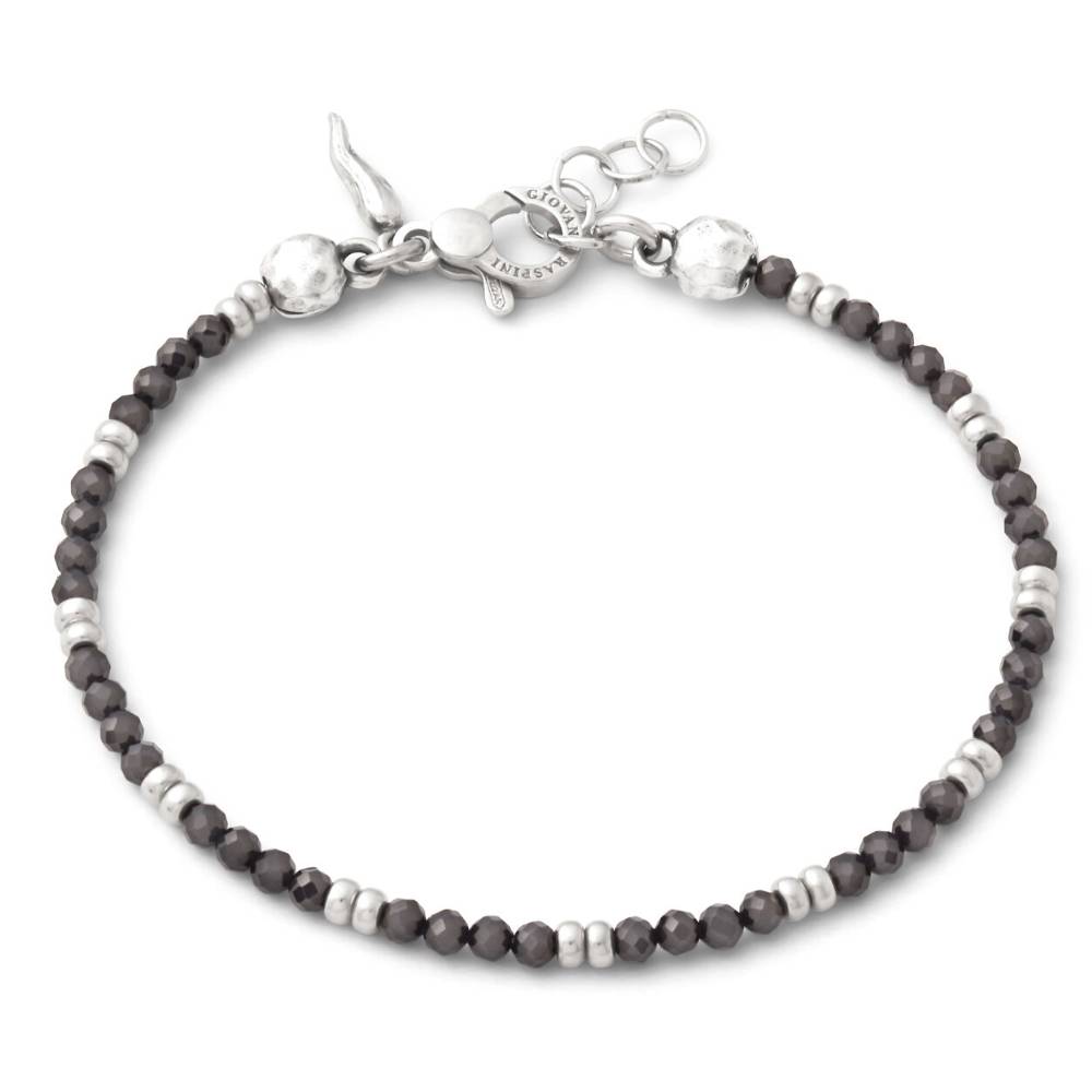 Bracciale Uomo Giovanni Raspini Argento 925 Spinello Nero Lucido 12223