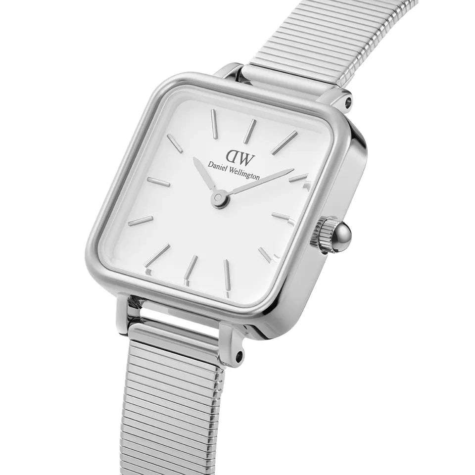 Orologio Donna Daniel Wellington Quadro Acciaio Bianco 22 x 22 mm DW00100521