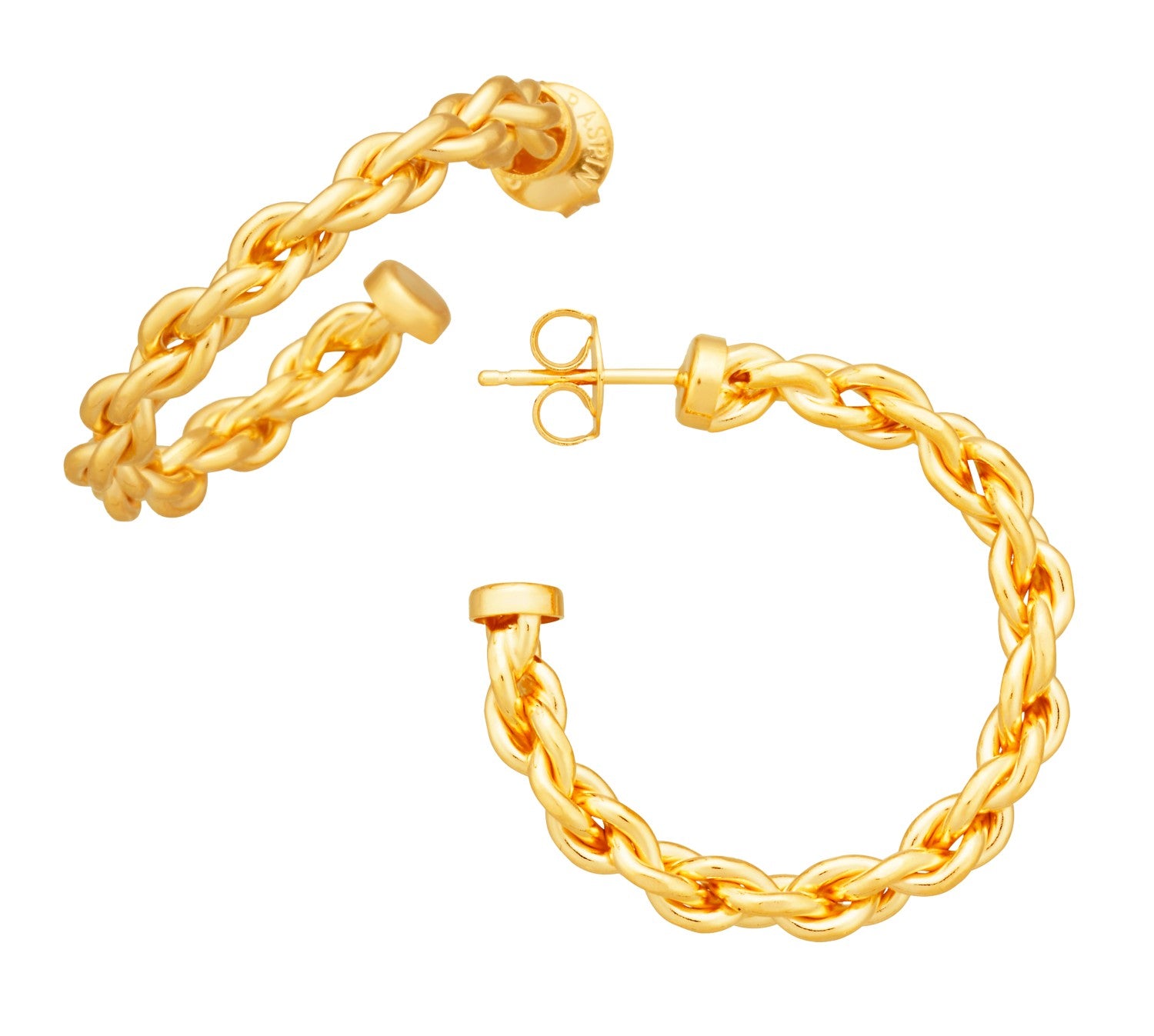 Orecchini Donna Giovanni Raspini Argento Dorato 925 Semicerchi  12367