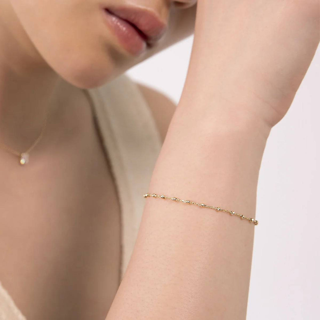 Bracciale Donna Milor Gold 9 KT Biglie Sfaccettate Alternate WSGD90301.YG