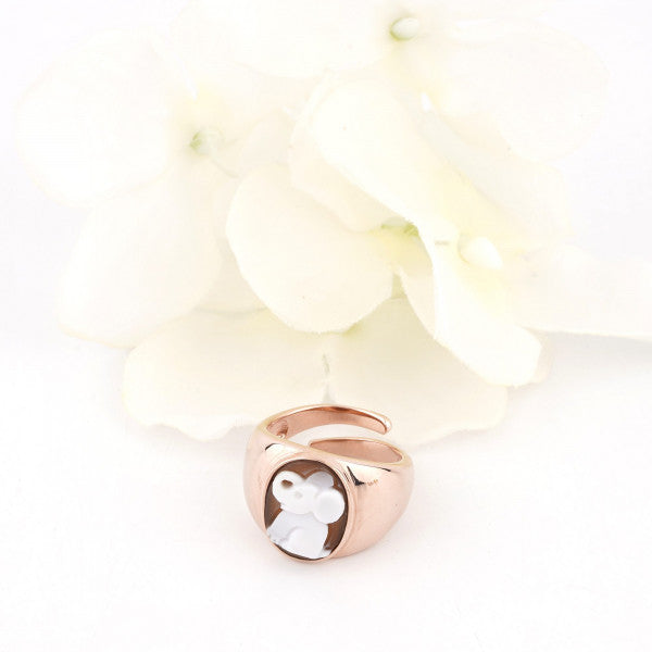 Anello Donna Cameo Italiano Argento 925 Rosè Elefantino A51BR-R
