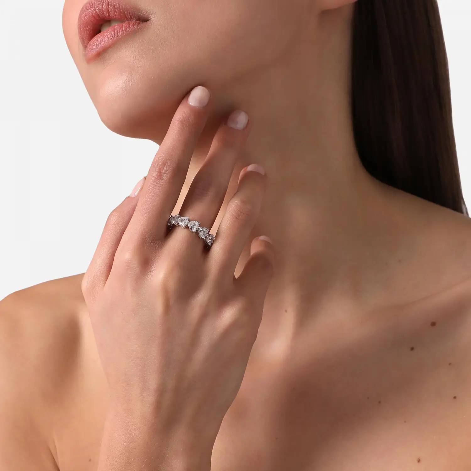 Anello Donna Chiara Ferragni Cuori Zirconi Bianchi J19AVG05014