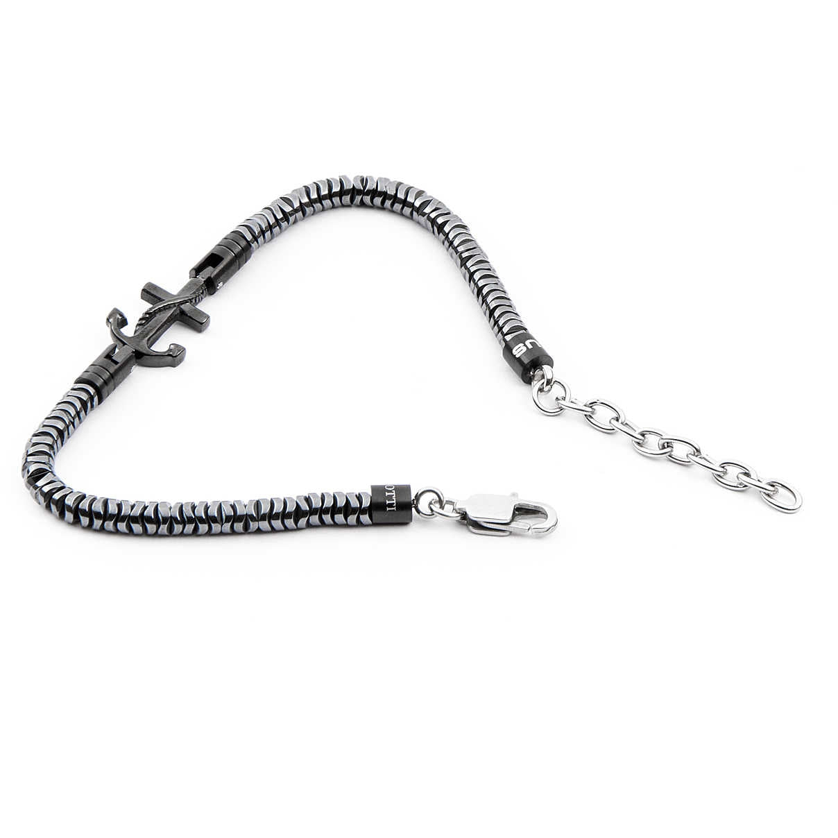 Bracciale Uomo 4US Cesare Paciotti Acciaio con Ancora  in pvd nero  4UBR4117