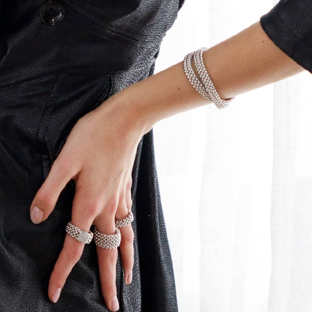 Anello Donna Unoaerre Argento Bianco 925 Chicco Di Riso Misura 16