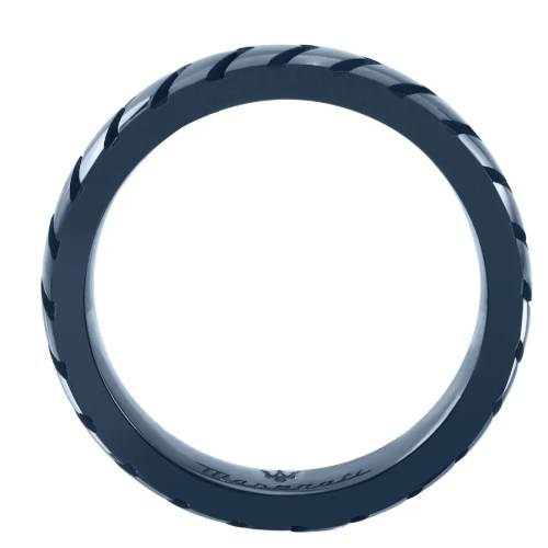 Anello Uomo Maserati Acciaio Ceramic Blu Misura 25 JM226ATZ89025