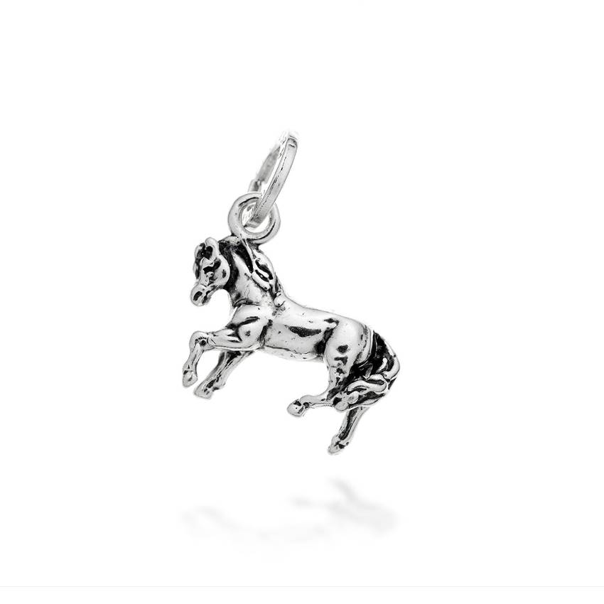 Charm Unisex Giovanni Raspini Argento 925 Ciondolo Cavallo Realizzato A Mano 09853