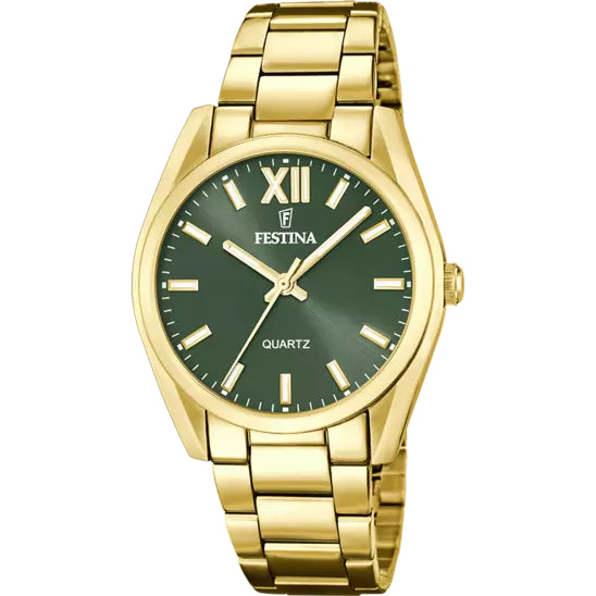 Orologio Donna Festina Acciaio Dorato Verde Quarzo Solo Tempo F20640/4