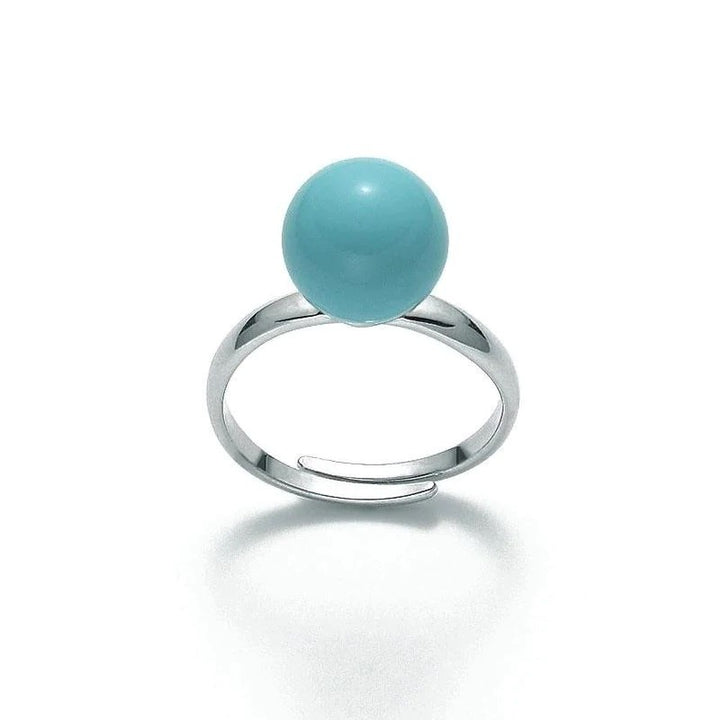 Anello Donna Argento 925 Regolabile Miluna Pasta Di Turchese LID2996