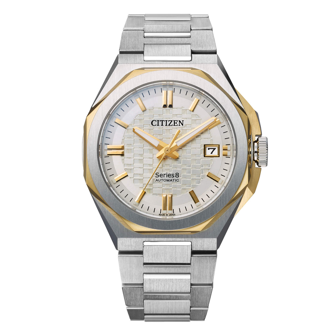 Orologio Uomo Citizen Serie 8 Automatico Bianco Oro NB6084-50A