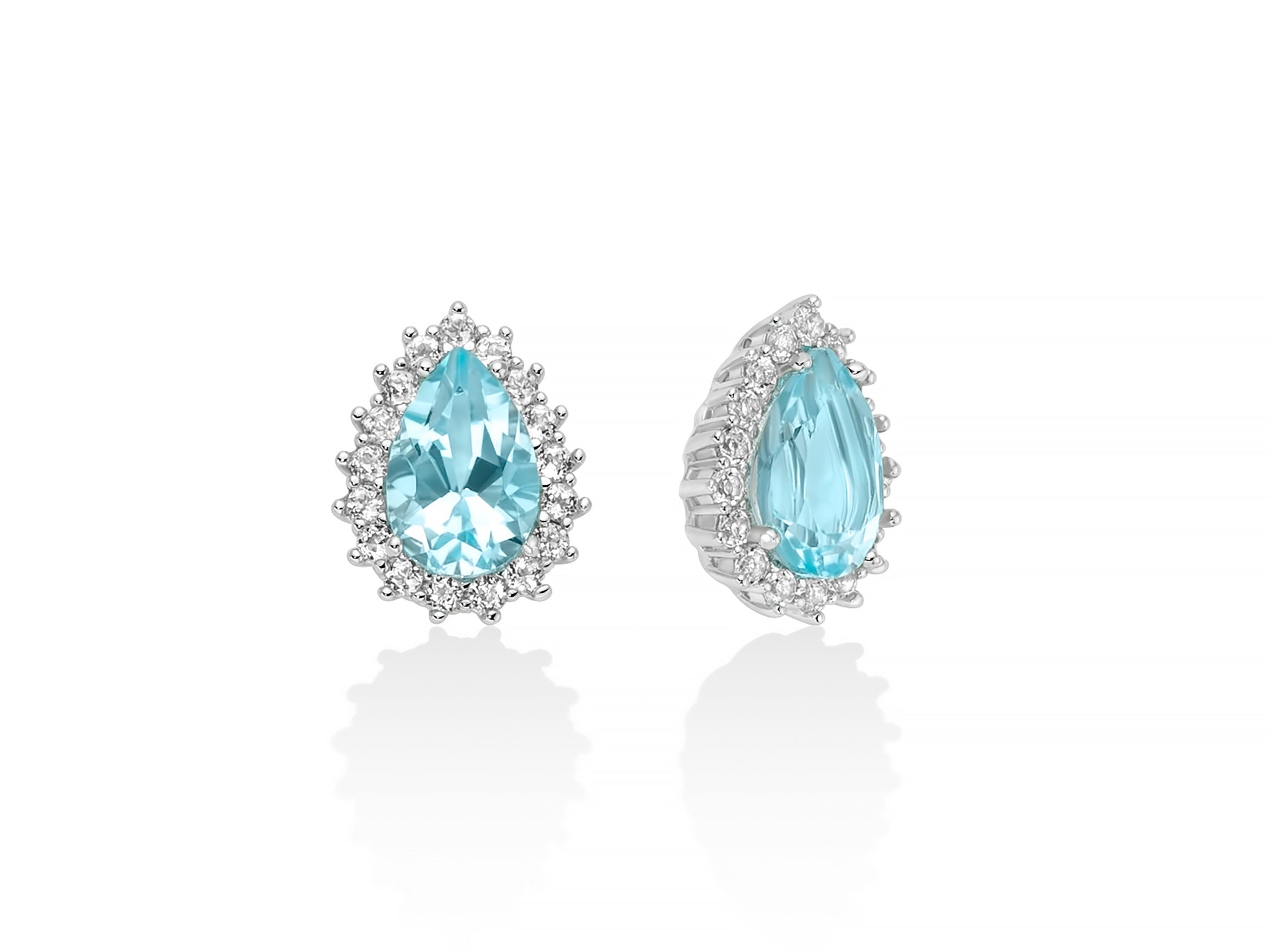 Orecchini Donna Miluna Gemma Del Cielo Argento 925 Topazio Azzurro ERD3123