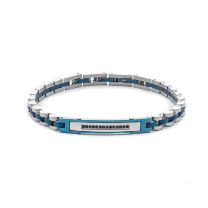 Bracciale Uomo 4US Cesare Paciotti Acciaio Pvd Blu 4UBR8495
