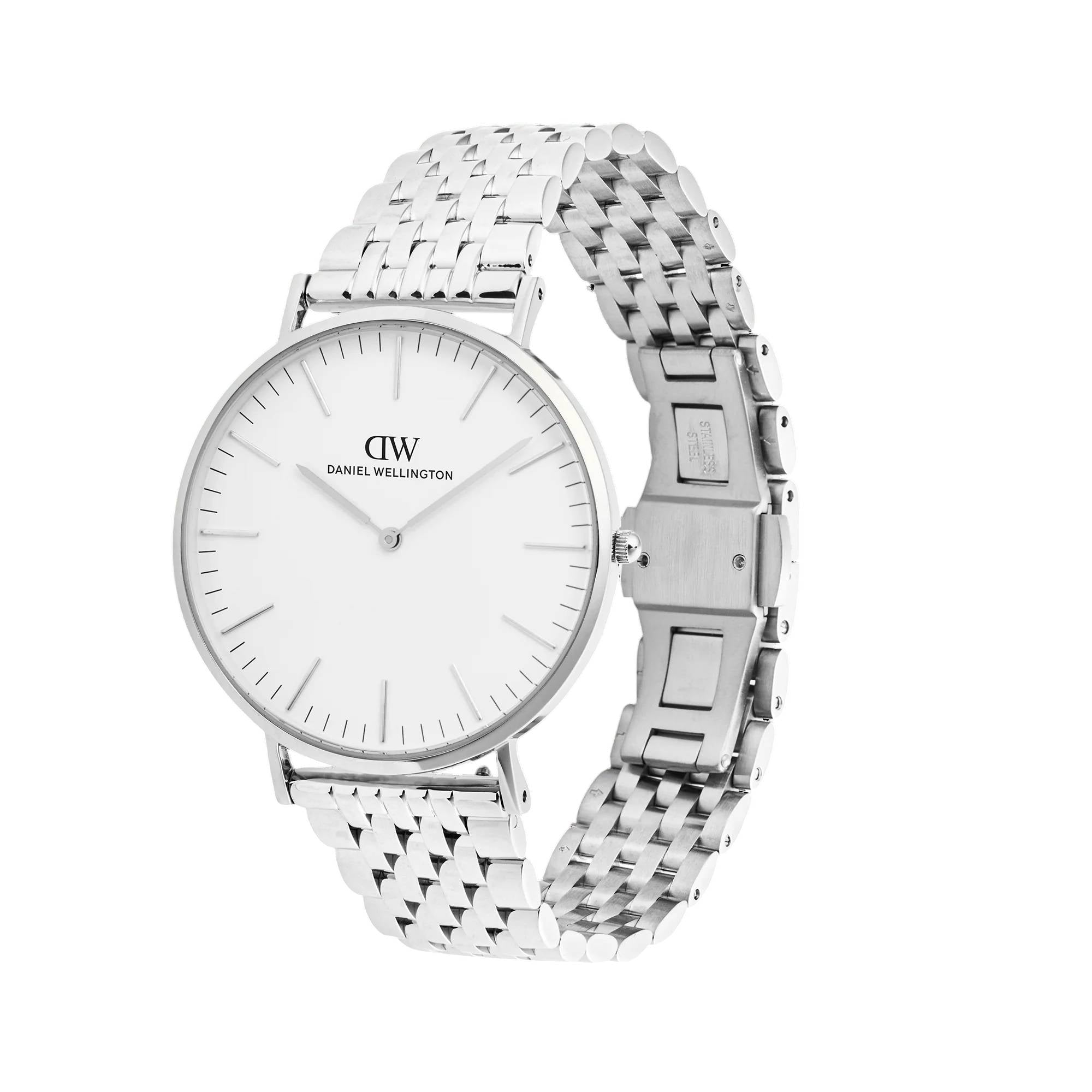 Orologio Uomo Daniel Wellington Classic Link Acciaio Bianco DW00101021