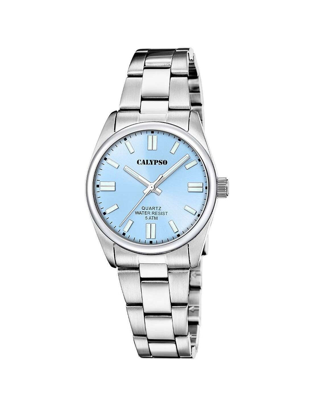 Orologio Bambino Donna Calypso Quarzo Solo Tempo Acciaio Celeste K5863/6