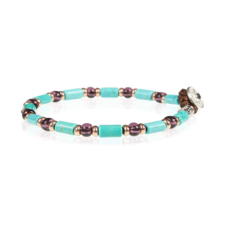 Bracciale Unisex Gerba Argento 925 Pietre Barilotti Turchesi Murrina Rossa TURCHÈ 03