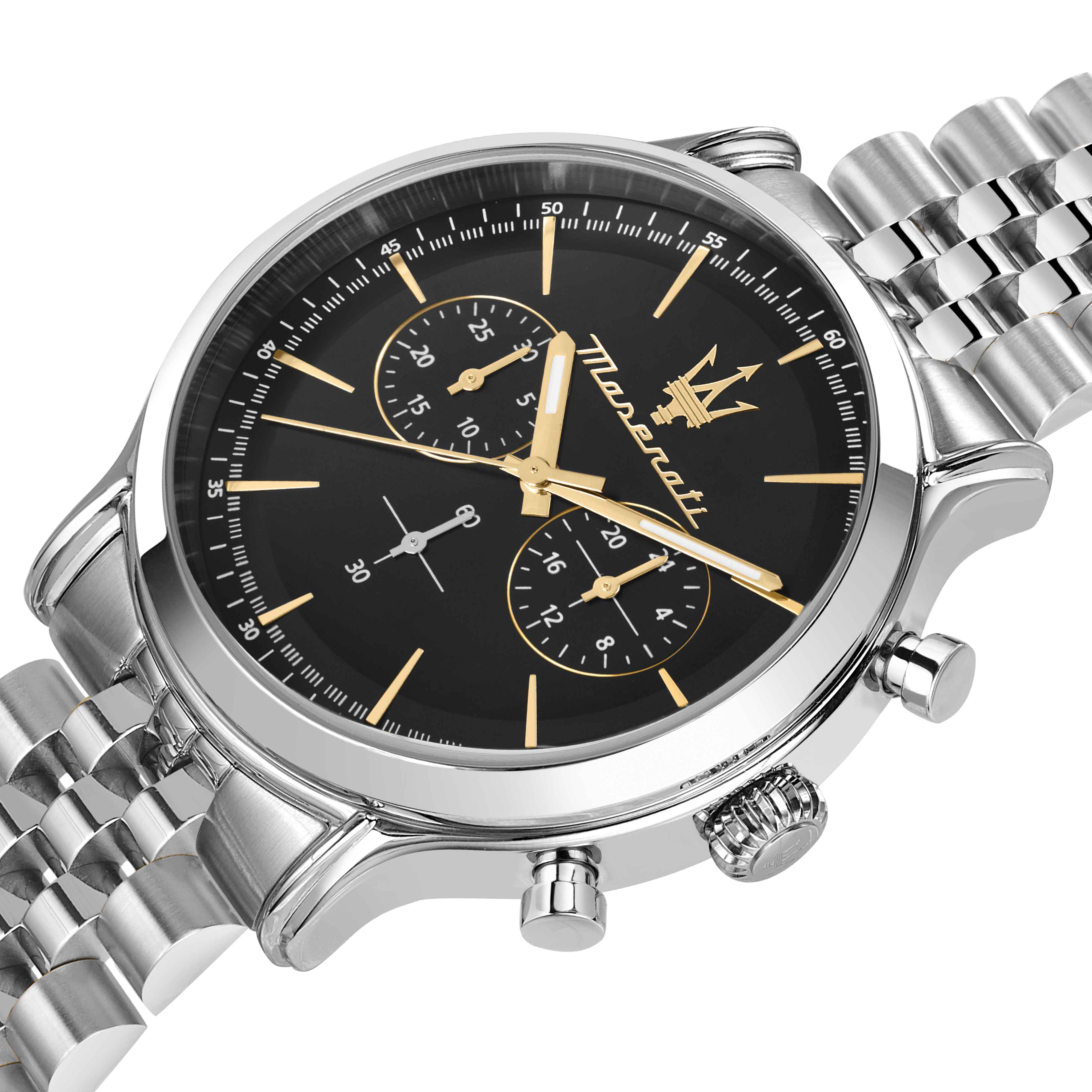 Orologio Uomo Maserati Acciaio Epoca Quarzo Cronografo Nero Dorato R8873618017