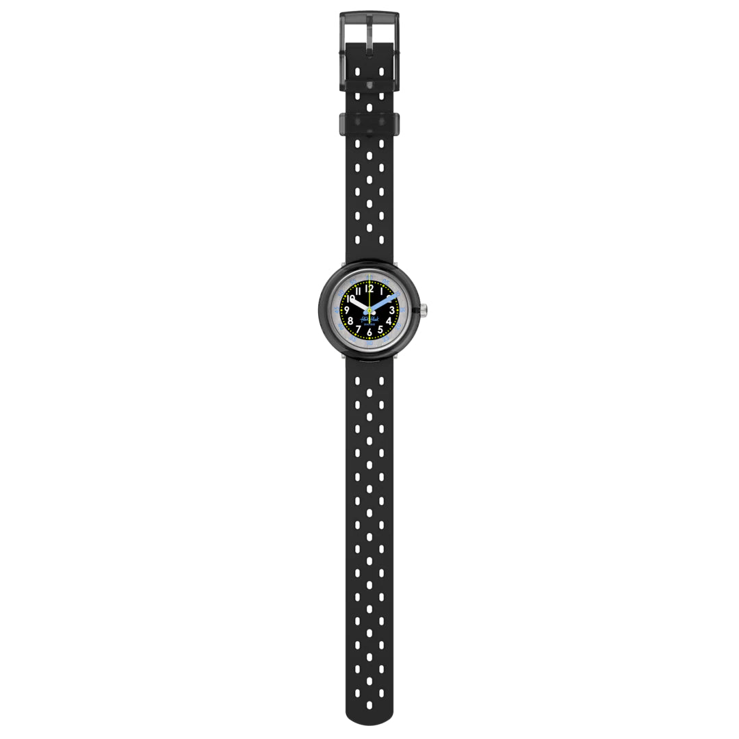 Orologio Bambino Swatch Flik Flak Gomma Nero FIZZ IN BLACK ZFCNP001