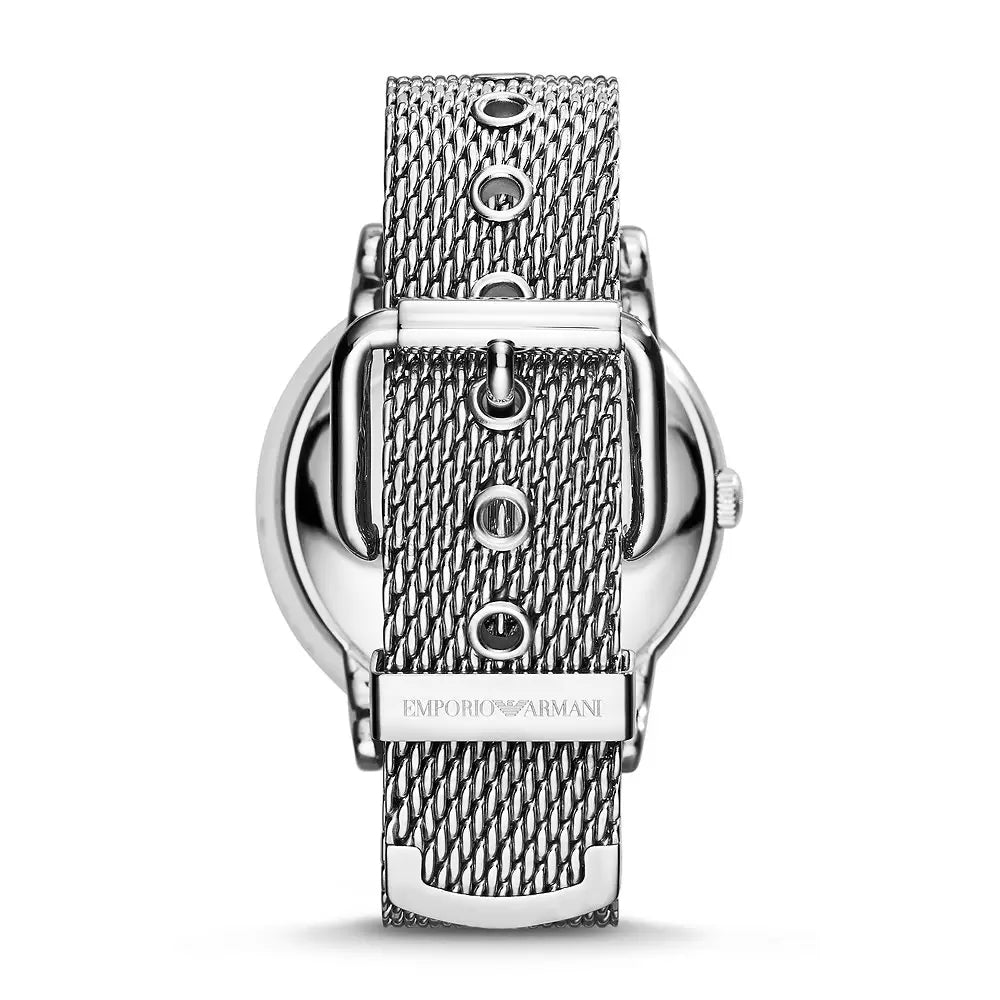 Orologio Uomo Emporio Armani Valente Quarzo Cinturino Milano Fondo Bianco AR1812