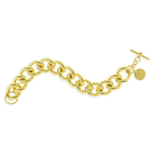 Bracciale Donna Unoaerre Bronzo Dorato Catena Lucida Groumette 327880