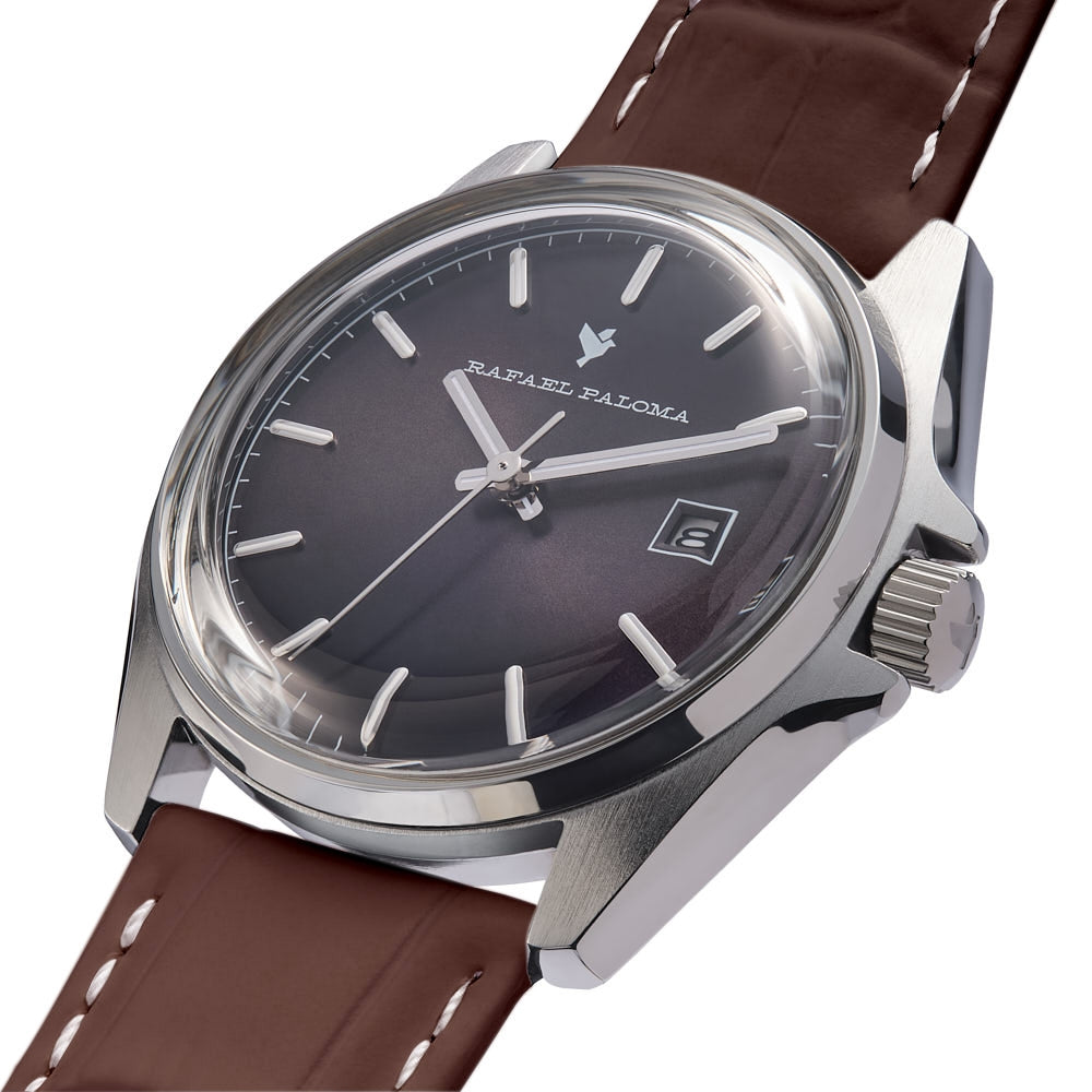 Orologio Uomo Acciaio  e cinturino pelle ORP003001