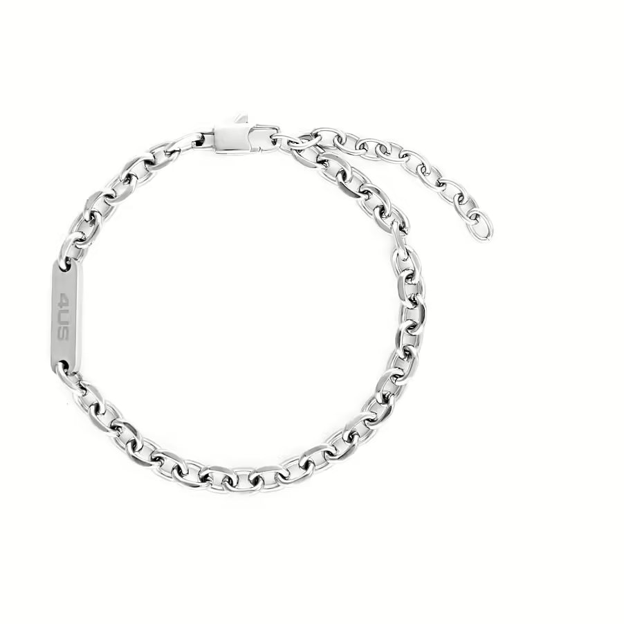 Bracciale Uomo 4US Cesare Paciotti Acciaio Targhetta Rigida Lucida 4UBR6142