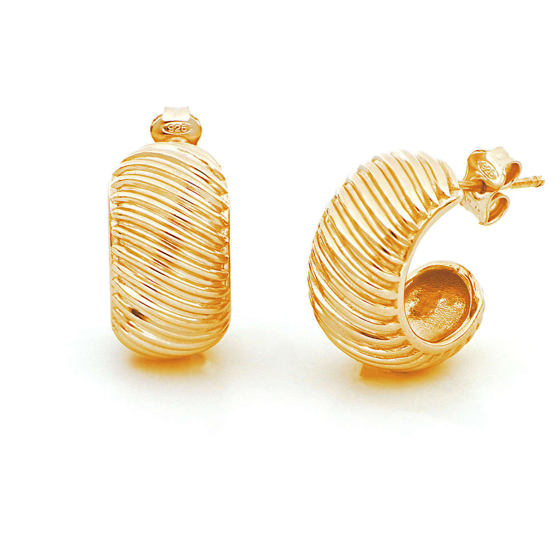 Orecchini Donna Unoaerre Vortice In Argento 925 Dorato 504547