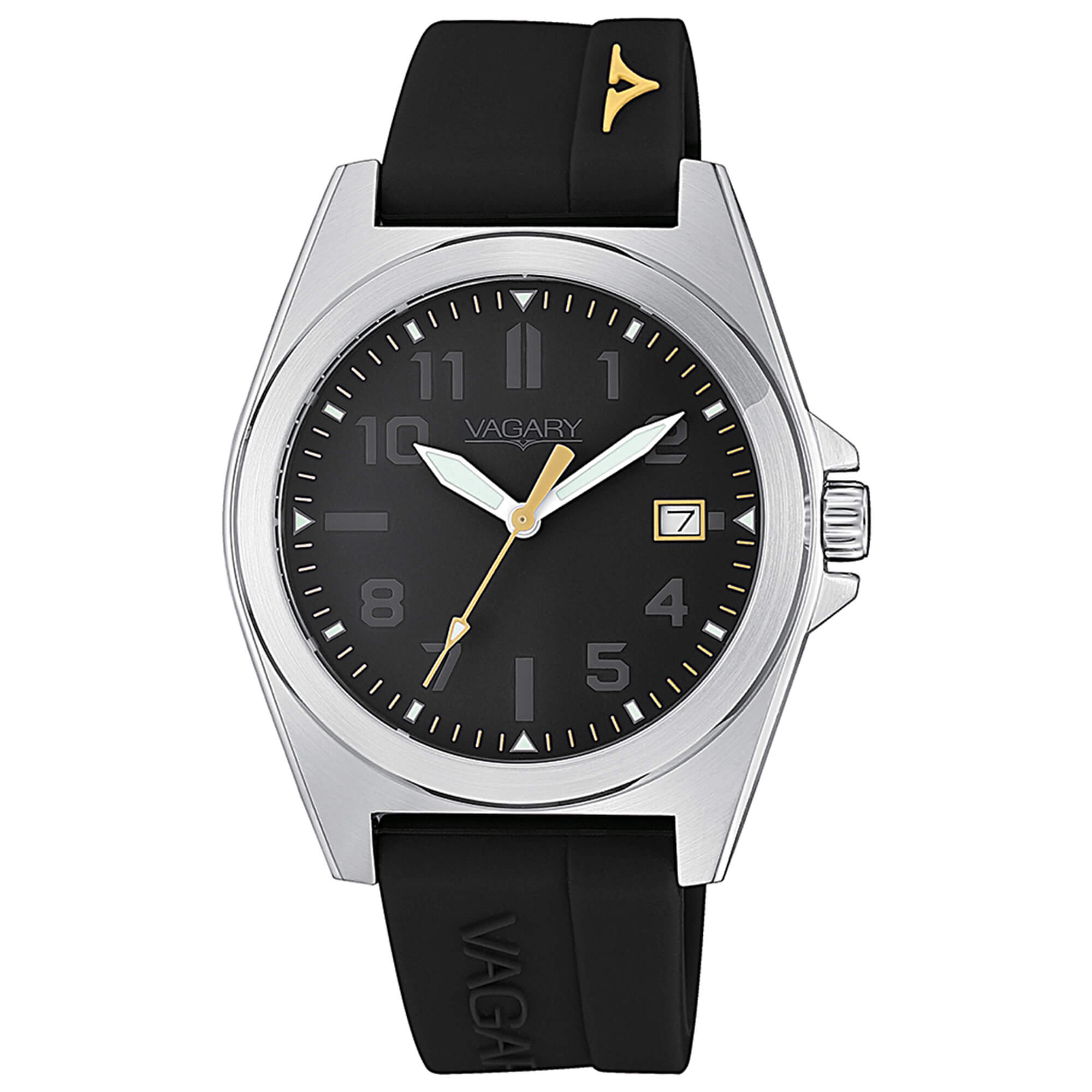 Orologio Uomo Bambino Vagary By Citizen Quarzo Data Acciaio Gomma IB8-917-50