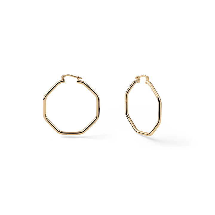 Orecchini Donna Unoaerre Bronzo Dorato Cerchio Ottagonale 581476