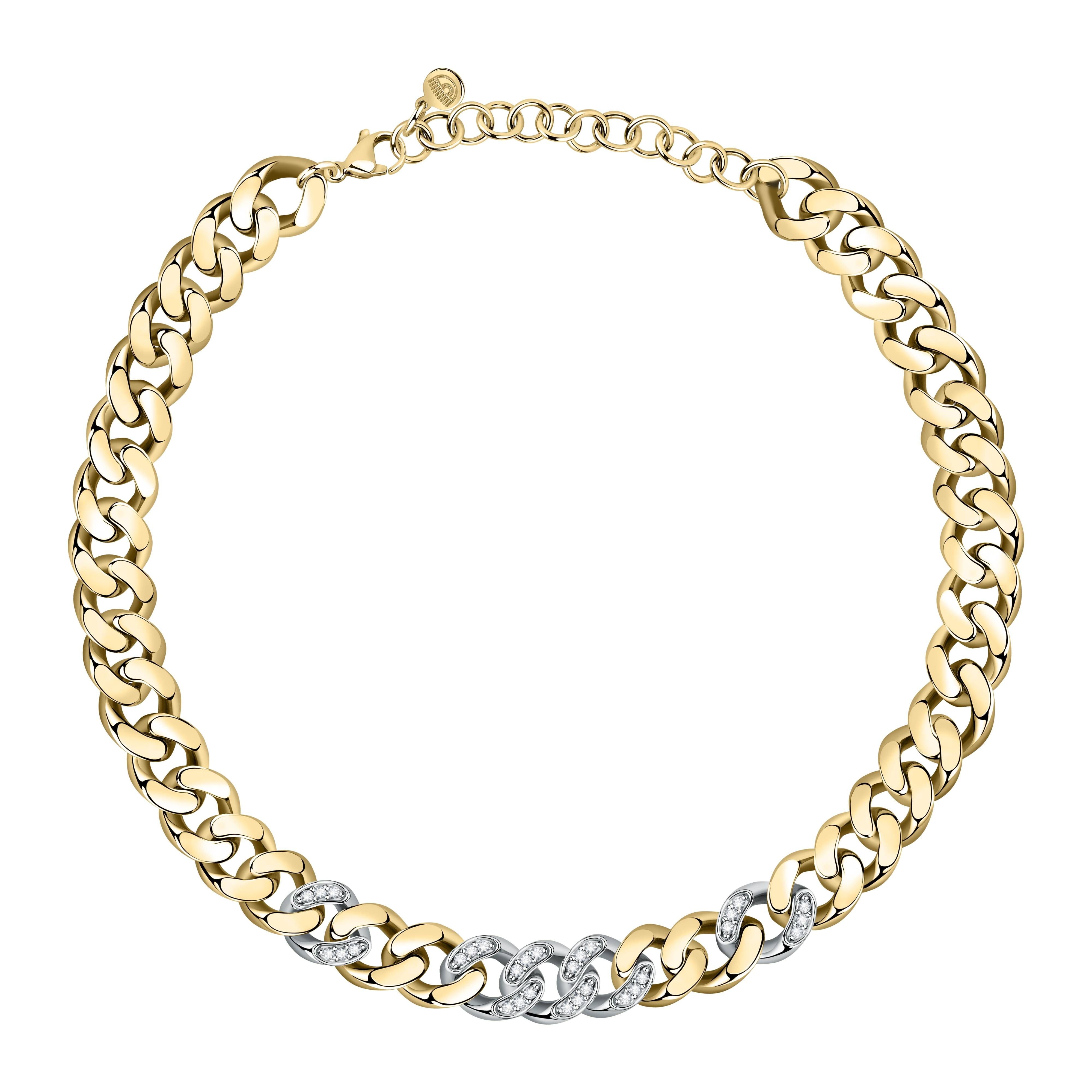 Collana Donna Chiara Ferragni Catena Groumette Zirconi Bianchi