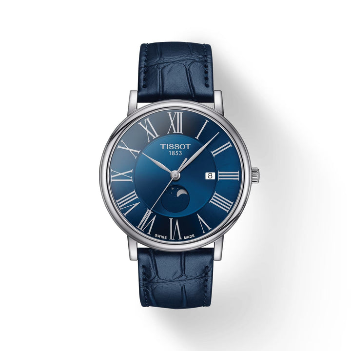 Orologio Uomo Tissot Carson Premium Acciaio Quarzo Fasi Lunari Blu T1224231604300