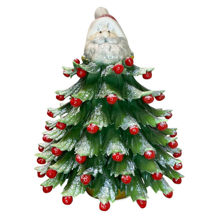 Albero di Natale Innevato Capodimonte Babbo Natale 36cm CAP42