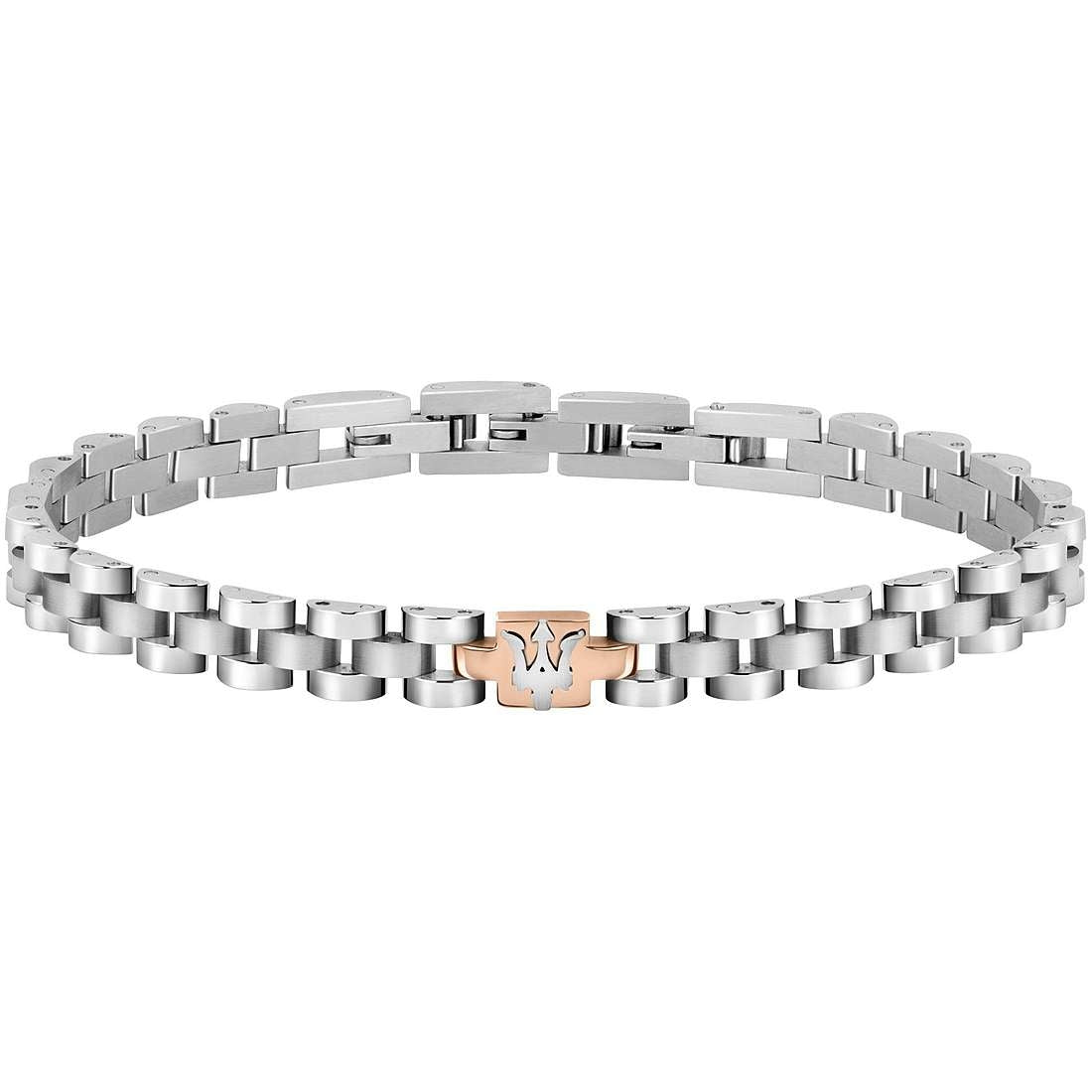 Bracciale Uomo Acciaio Maserati con Centrale  Rosè Logato JM219AQH17