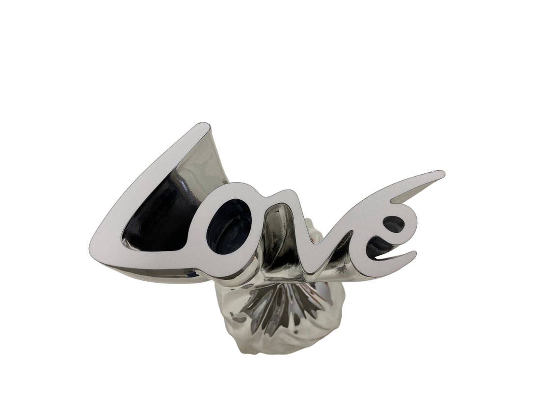 Scultura amore Sequenze Colore Argento cm 25 PZ015/S