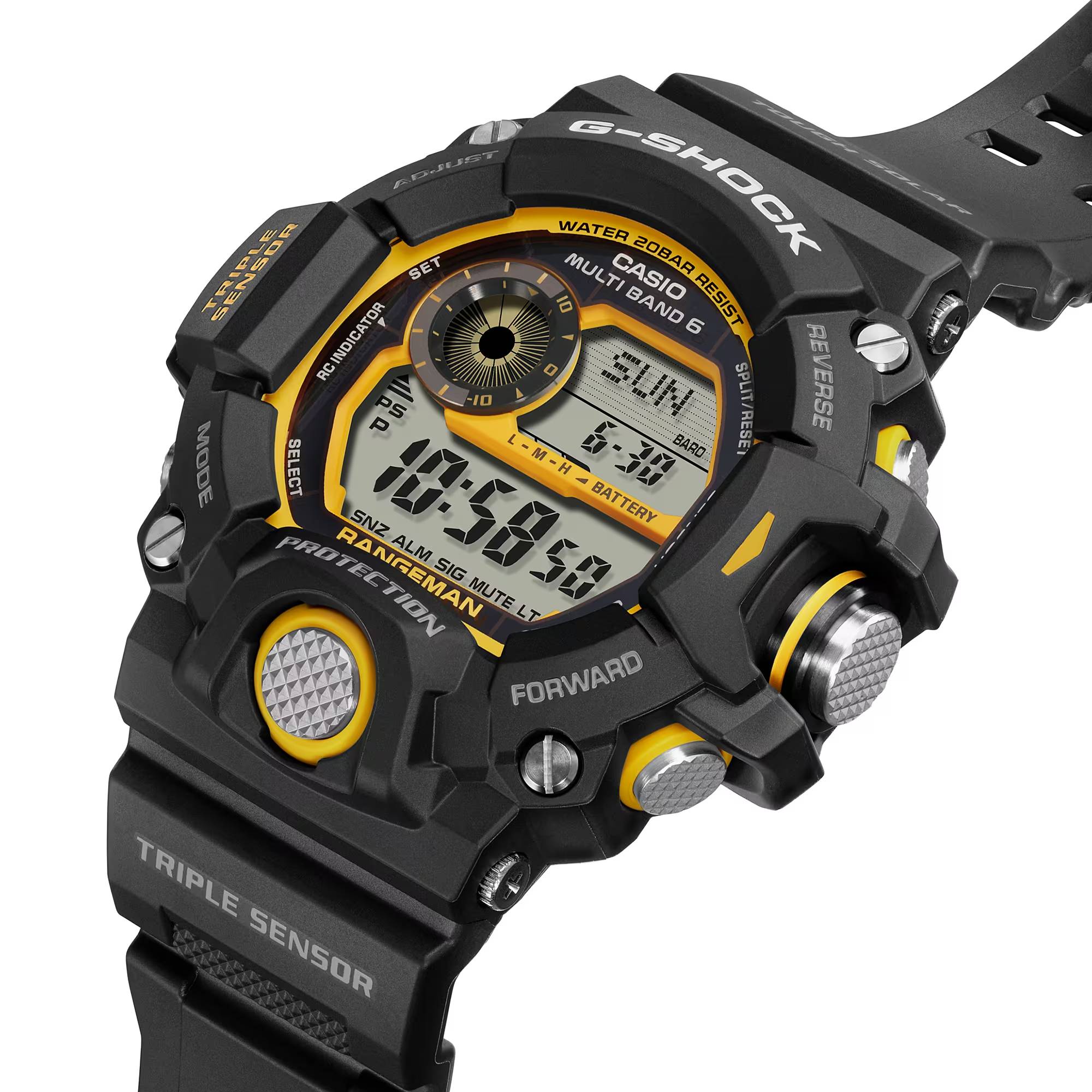 Orologio Uomo Casio G-SHOCK Rangeman Digitale Nero Giallo Emergenza GW-9400Y-1ER