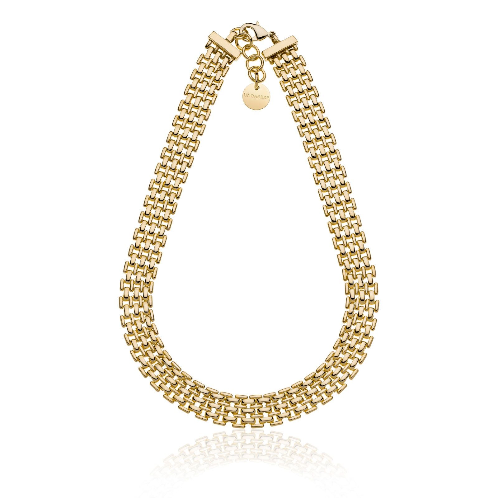 Collana Donna Unoaerre Bronzo Dorato Panther girocollo 540225