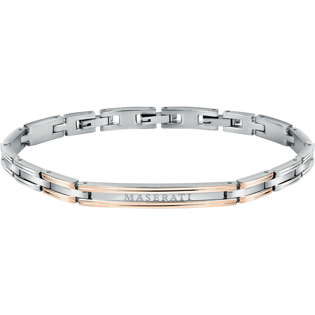 Bracciale Uomo Acciaio Maserati Logo Centrale  Semirigido JM420ATK05