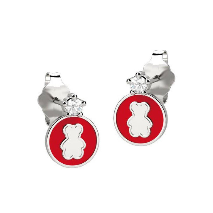 Orecchini Bambini Nanàn Argento 925 Orsetto Zirconi NAN0082