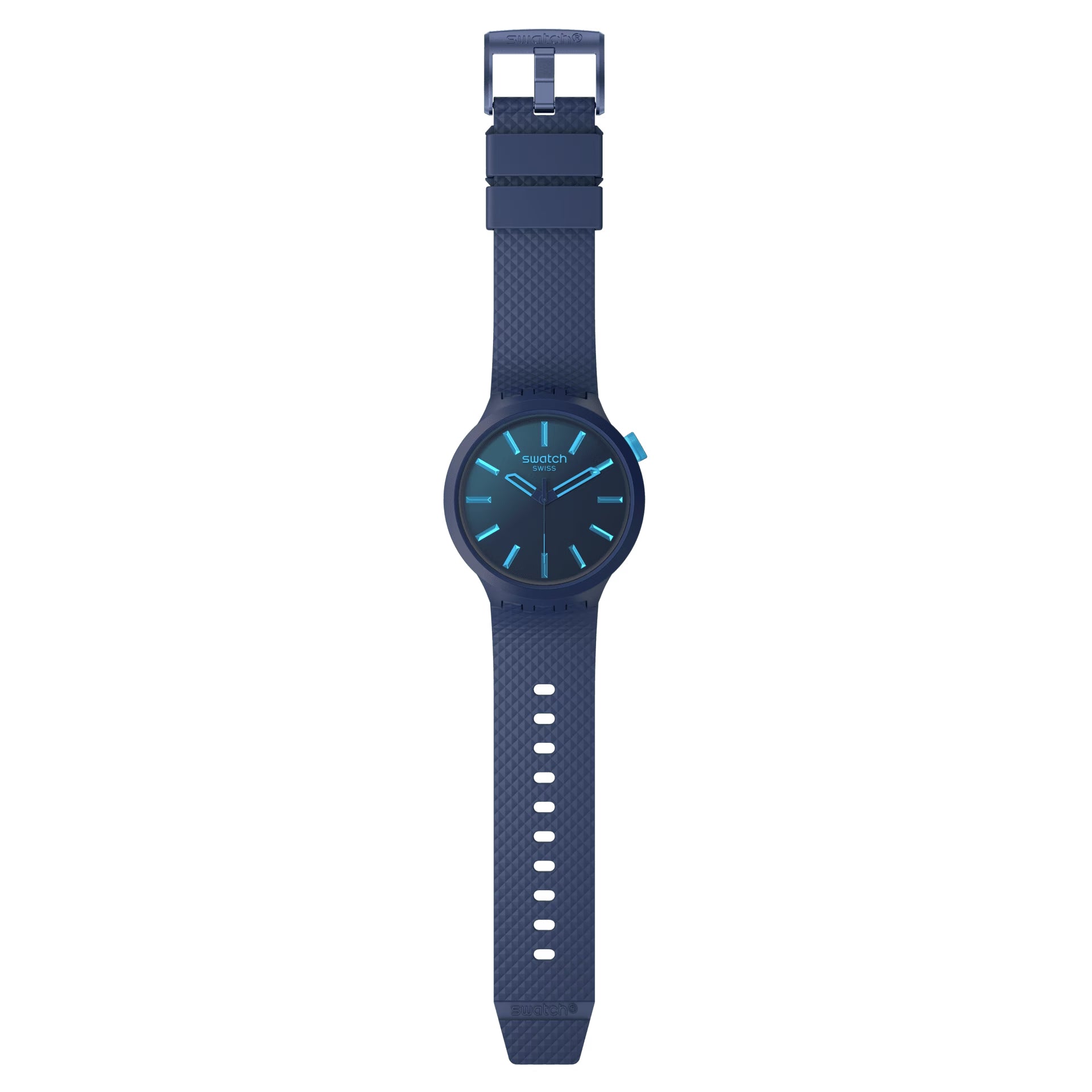 Orologio Unisex Swatch Big Bold Indigo Glow Blu Quarzo SB05N113