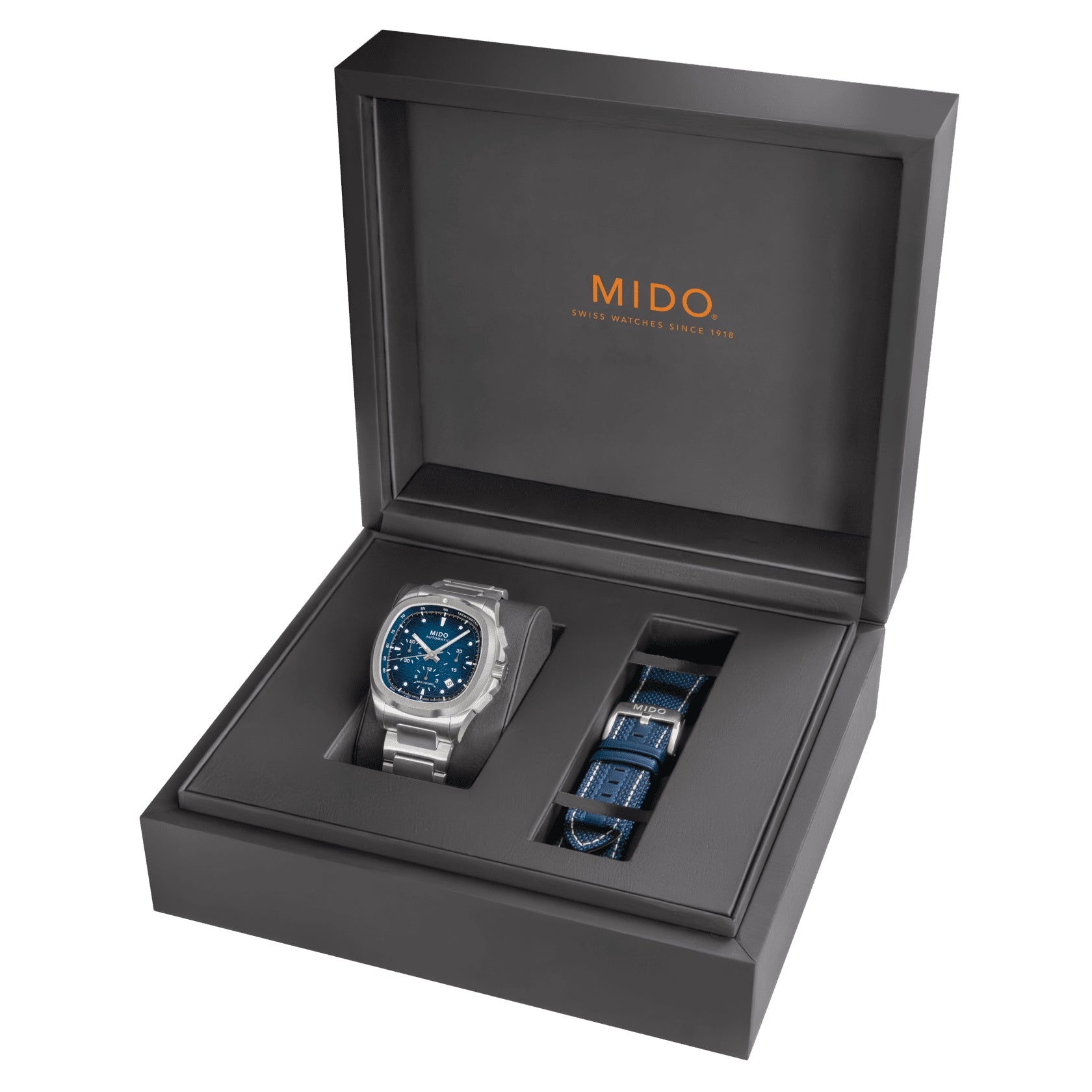 Orologio Uomo Mido Automatico Multifort TV Cronografo Blu M0495271104100