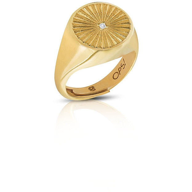 Anello Donna Ops Objects Argento 925 Chevalier Placcatura Oro Zircone Bianco OPS-ICG44