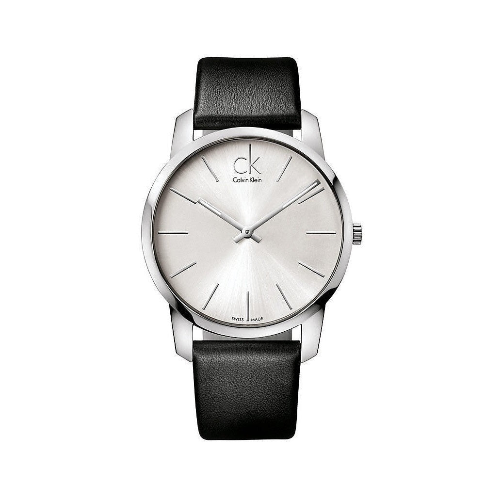 Orologio Uomo Calvin Klein Acciaio Pelle Quarzo Swiss Made K2G11C6
