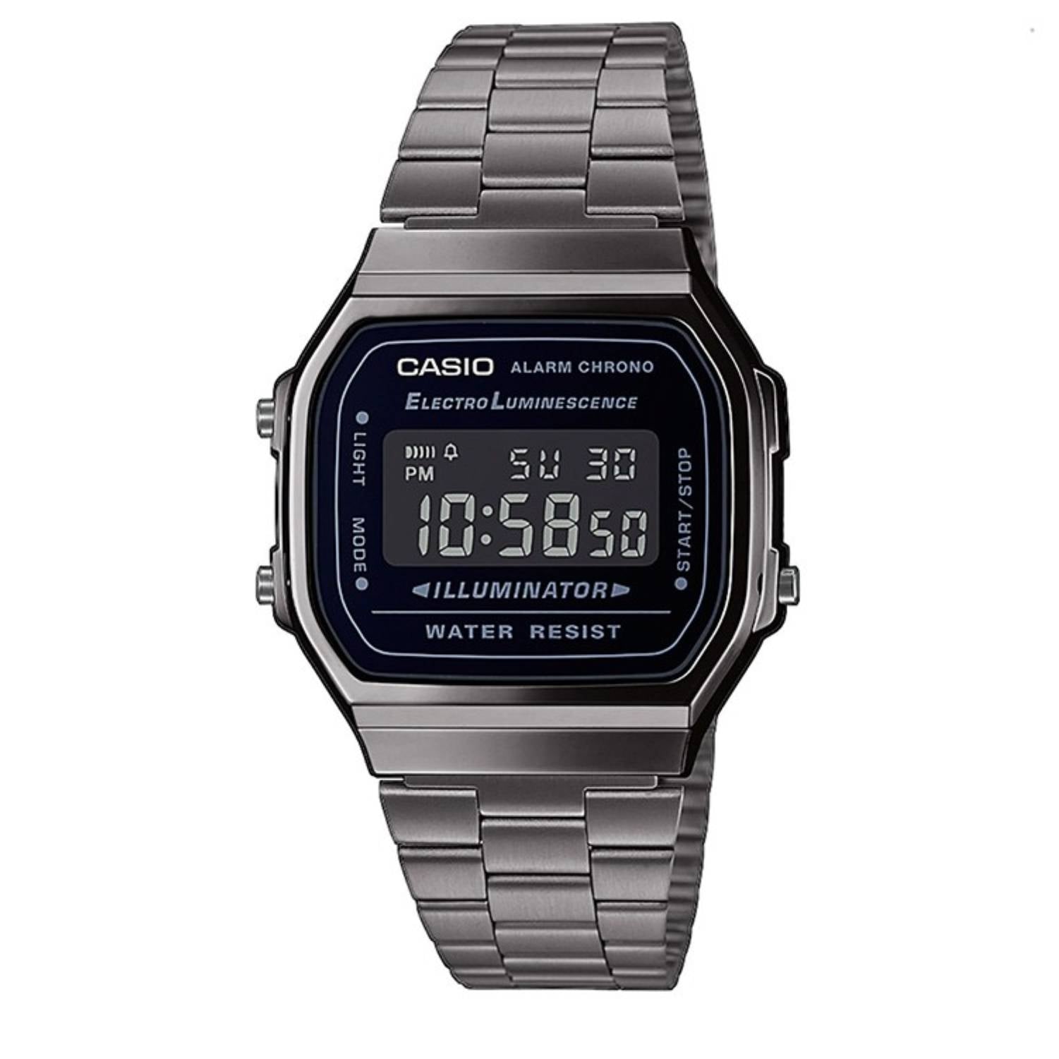 Orologio Uomo Casio Vintage Digitale Quarzo Nero A168WEGG-1BEF Cronografo