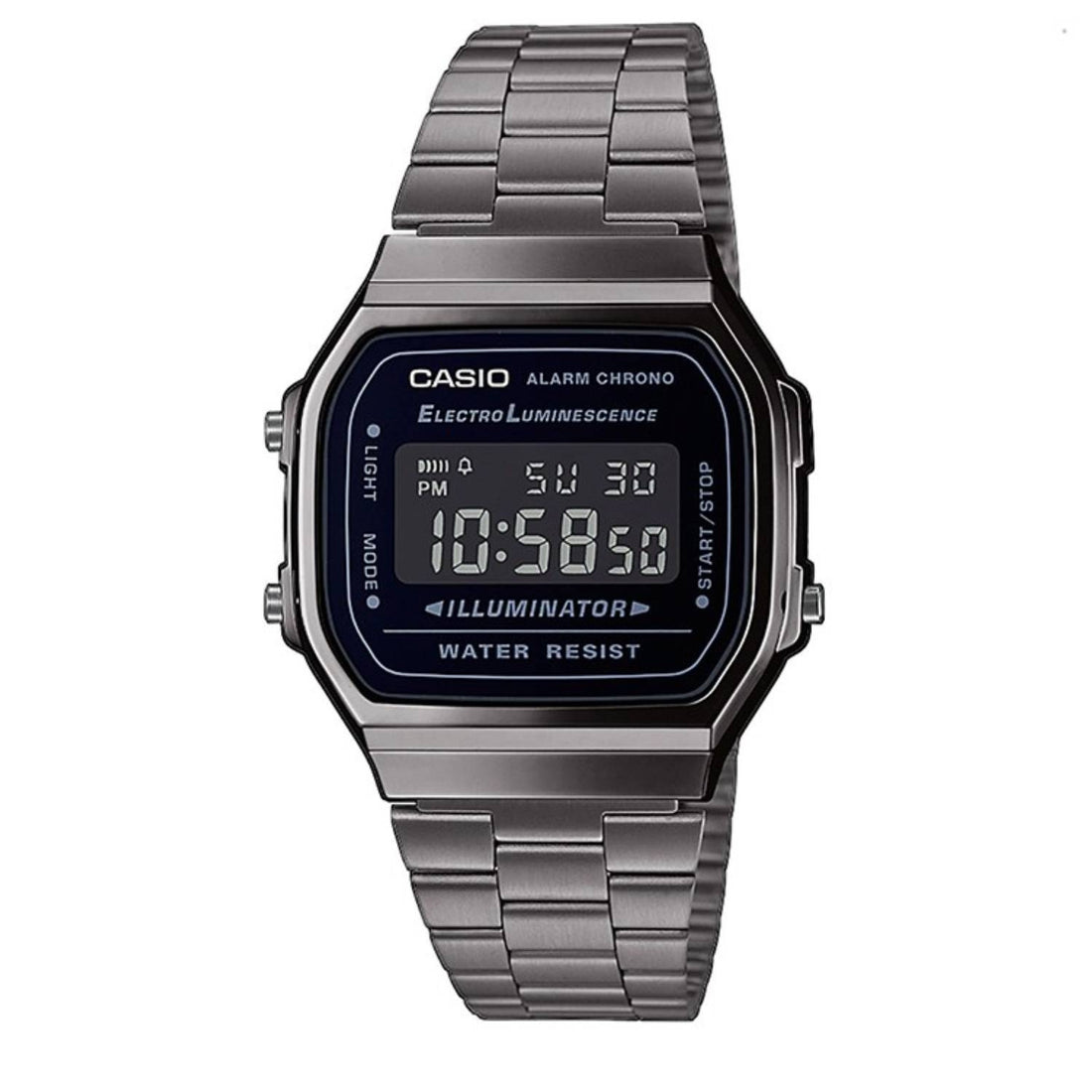 Orologio Uomo Casio Vintage Digitale Quarzo Nero A168WEGG-1BEF Cronografo
