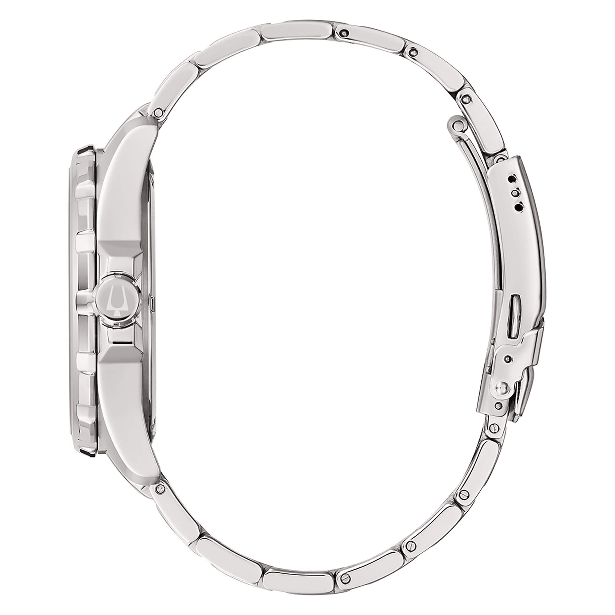 Orologio Uomo Bulova Marine Star Verde Quarzo Cronografo Data Acciaio Lucido 96B396