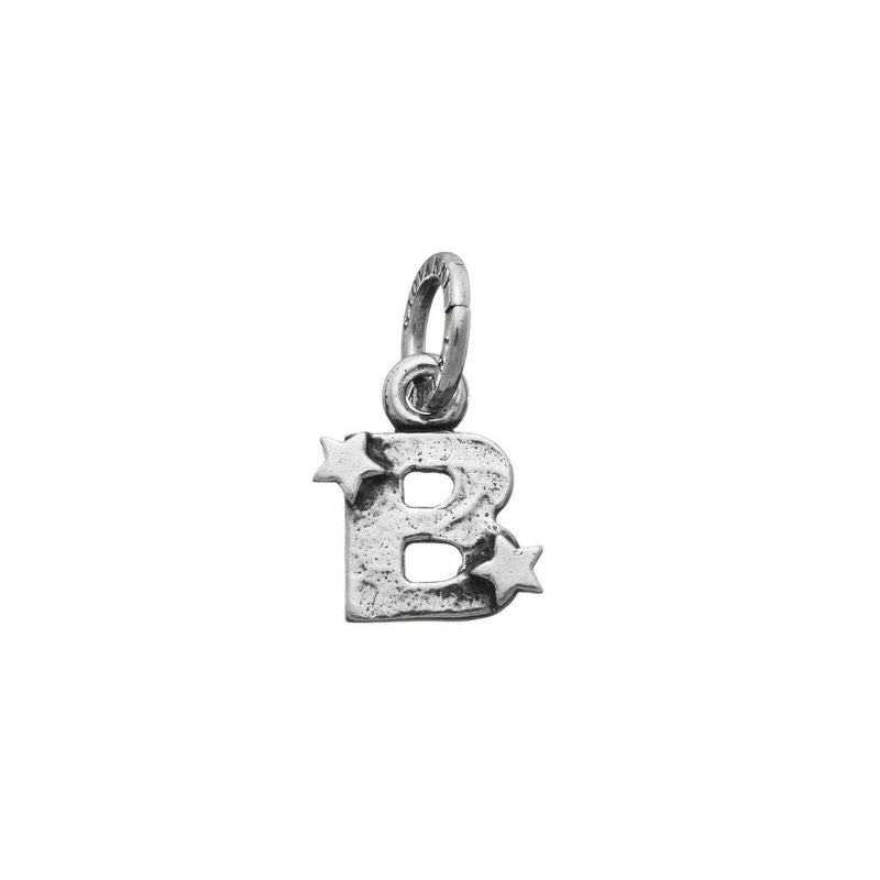 Charm Donna Giovanni Raspini Argento 925 Iniziale B Con Stelle Fatto A Mano 06648