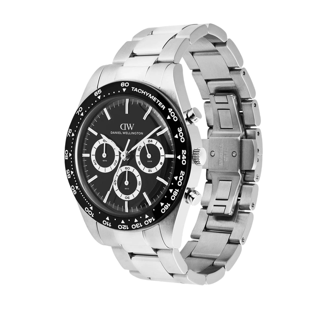 Orologio Uomo Daniel Wellington Iconic Tachymeter Acciaio Nero DW00100947